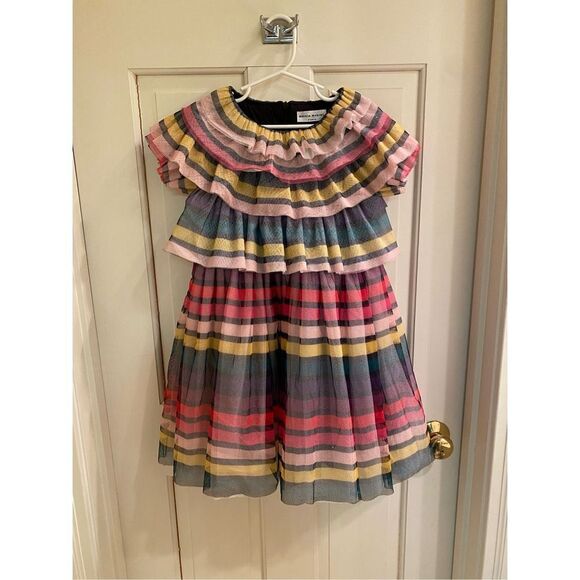 SONIA RYKIEL Striped Tulle Dress Pink - Picture 3 of 9